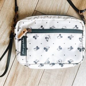 Petunia Pickle Bottom Disney Baby Cream and Black Belt Bag